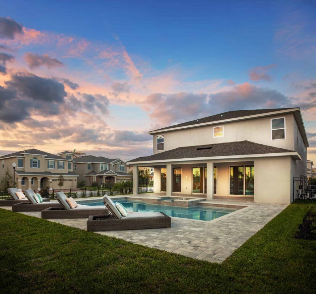 Encore Resort at Reunion vacation home with private backyard pool and sun loungers