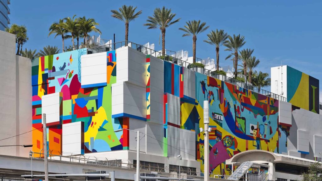 Sailing Hammock, 2019–2022 - Mural by Franz Ackermann