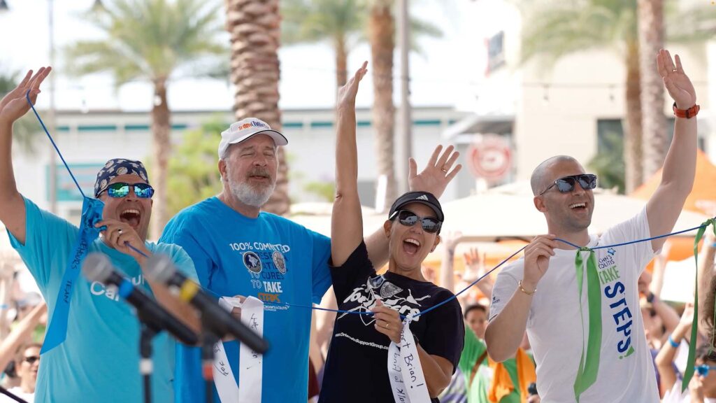 Rentyl CEO Nick Falcone, right, with other participants at the Crohns & Colitis Foundation’s 2023 Take Steps Walk